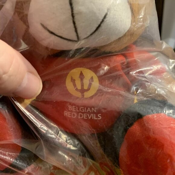 Belgian Red Devils Plush Teddy Bear Mascot Belgium URBSFA KBVB Soccer Football - Picture 3 of 6
